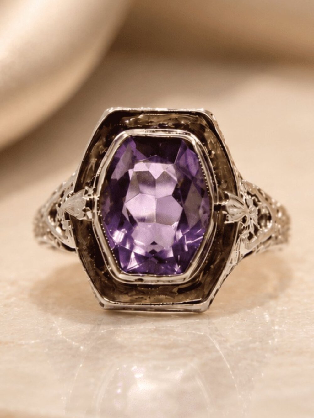 Vintage Lavender Heirloom Ring